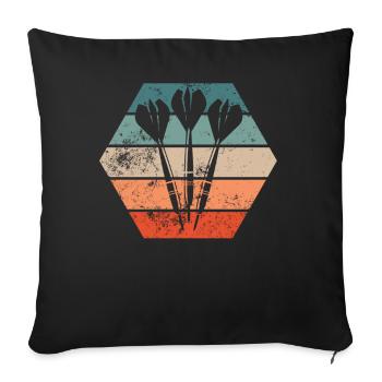 Fléchettes Fléchettes Rétro - Housse de coussin décorative 45 x 45 cm - noir - Devant