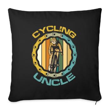 Vélo de course Oncle - Housse de coussin décorative 45 x 45 cm - noir - Devant