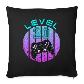 20 Thin Birthday Gift - Sofa pillowcase 17,3'' x 17,3'' (45 x 45 cm) - black - Front