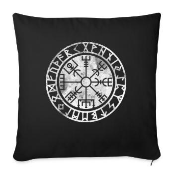 Wikinger Viking Valhalla Odin Thor Germane Wolf - Sofa pillowcase 17,3'' x 17,3'' (45 x 45 cm) - black - Front