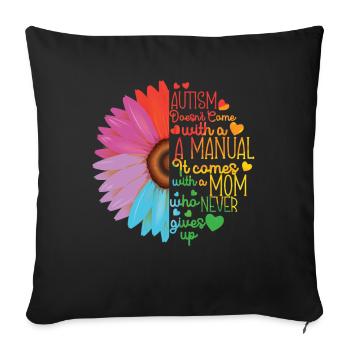Autism Awareness - Sofa pillowcase 17,3'' x 17,3'' (45 x 45 cm) - black - Front