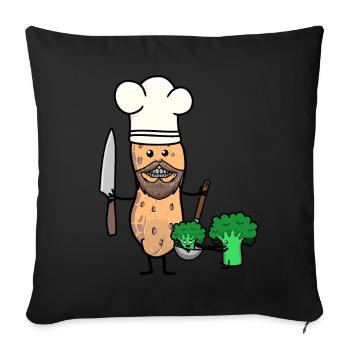 Save Vegan Vegetable Peanut Cook Healthy Cooking - Sofa pillowcase 17,3'' x 17,3'' (45 x 45 cm) - black - Front