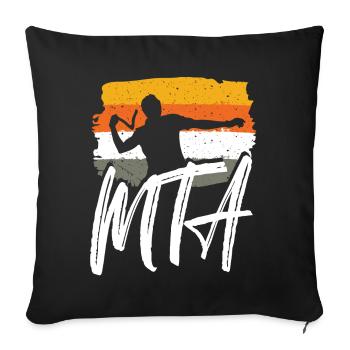Boomerang Australie MTA boomerang idée cadeau - Housse de coussin décorative 45 x 45 cm - noir - Devant