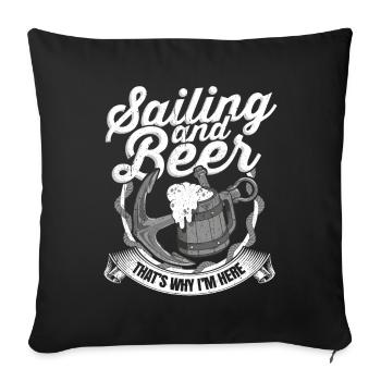 Voile - Housse de coussin décorative 45 x 45 cm - noir - Devant
