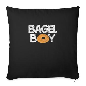 Bagel Junge - Sofakissenbezug 45 x 45 cm - Schwarz - Vorne