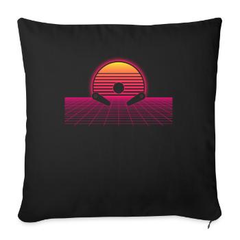 Pinball Flipper - Sofa pillowcase 17,3'' x 17,3'' (45 x 45 cm) - black - Front