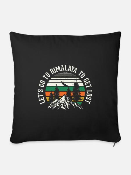 Himalaya Asien Everest Nepal - Sofakissenbezug 45 x 45 cm - Schwarz