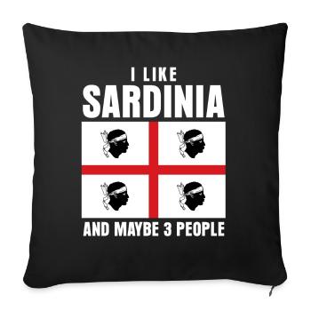 Sardinia Holidays Sardinia - Sofa pillowcase 17,3'' x 17,3'' (45 x 45 cm) - black - Front
