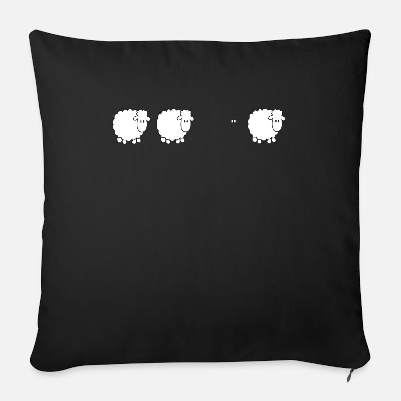 Das Schwarze Schaf - Bauern Sarkasmus Design - Sofakissenbezug 45 x 45 cm - Schwarz