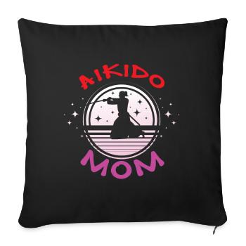 Aikido Mama - Sofa pillowcase 17,3'' x 17,3'' (45 x 45 cm) - black - Front