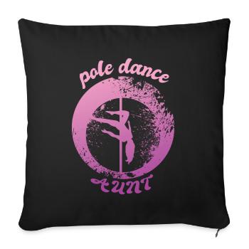 Pole dance tante - Sofakissenbezug 45 x 45 cm - Schwarz - Vorne
