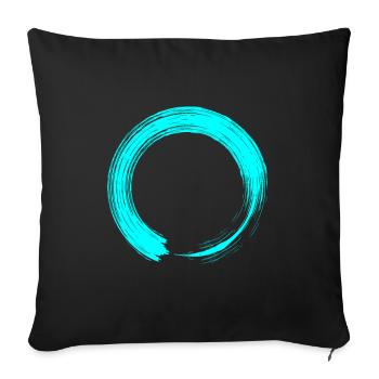 circle - Sofa pillowcase 17,3'' x 17,3'' (45 x 45 cm) - black - Front