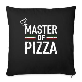 Italy Pizza Chef Outfit - Master Of Pizza - Sofa pillowcase 17,3'' x 17,3'' (45 x 45 cm) - black - Front