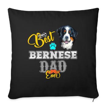 Berner Sennenhund - Sofakissenbezug 45 x 45 cm - Schwarz - Vorne