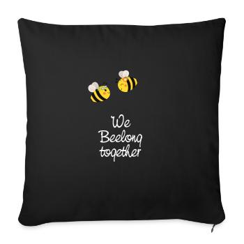 We Beelong Together Bee - Housse de coussin décorative 45 x 45 cm - noir - Devant