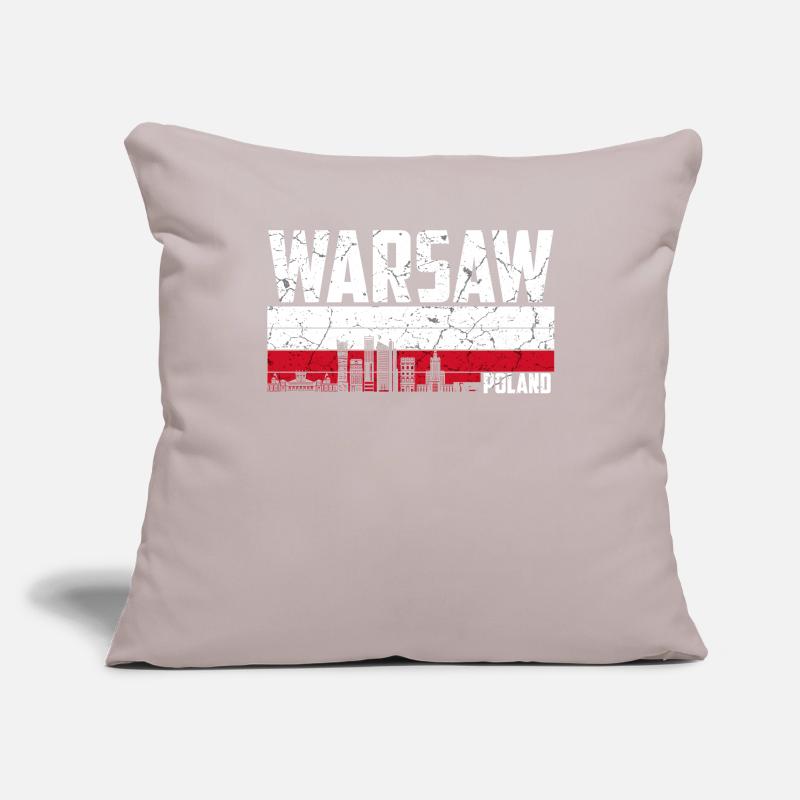 Varsovie Pologne Housse de coussin décorative 45 x 45 cm