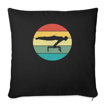 Retro Vintage Calisthenics Calisthenics Planche - Sofakissenbezug 45 x 45 cm - Schwarz - Vorne