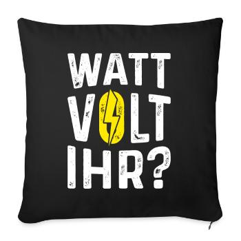 Électroniciens Electricité Électricité Cadeau - Housse de coussin décorative 45 x 45 cm - noir - Devant