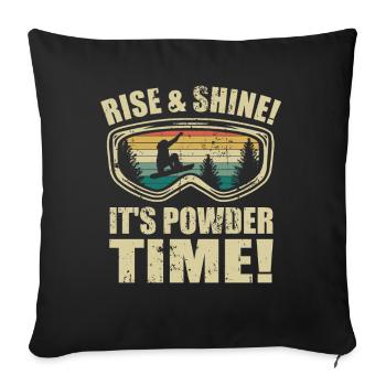 Snowboarder Winter Sports Vintage Snowboard Goggles - Sofa pillowcase 17,3'' x 17,3'' (45 x 45 cm) - black - Front