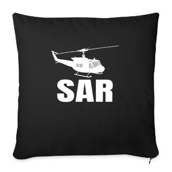 SAR Rescue Aviator Air Rescue Gift - Sofa pillowcase 17,3'' x 17,3'' (45 x 45 cm) - black - Front