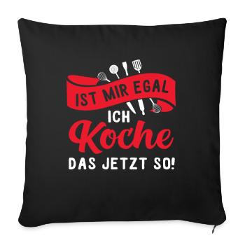 Super Koch Spruch, kochen Geschenk - Sofakissenbezug 45 x 45 cm - Schwarz - Vorne