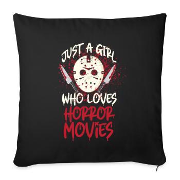 Film d’horreur - Housse de coussin décorative 45 x 45 cm - noir - Devant