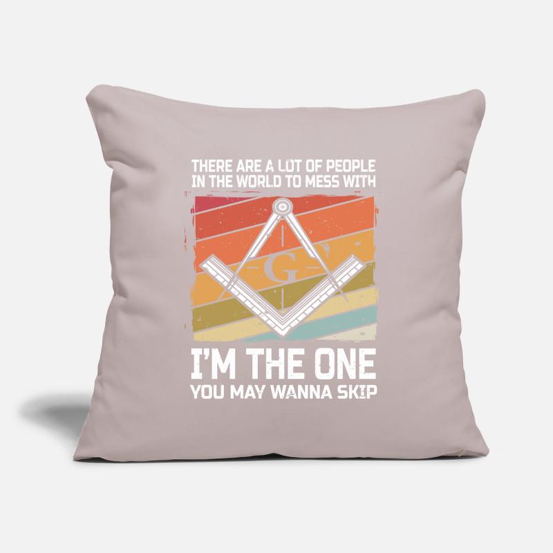 Masonic Masonic Bricklayer Illuminati Symbol Circle Angle Sofa pillowcase 17,3'' x 17,3'' (45 x 45 cm)