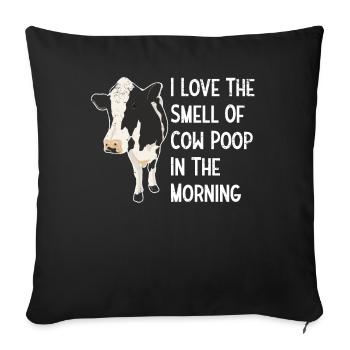 Cows Farmer Cow Cow Farmer Cow pasture Cowshed - Sofa pillowcase 17,3'' x 17,3'' (45 x 45 cm) - black - Front