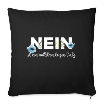 Nein heißt nein - Sofakissenbezug 45 x 45 cm - Schwarz - Vorne