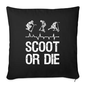 Stunt Scooter - Sofa pillowcase 17,3'' x 17,3'' (45 x 45 cm) - black - Front