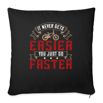 Funny Bike Cyclist Sayings Gift - Sofa pillowcase 17,3'' x 17,3'' (45 x 45 cm) - black - Front