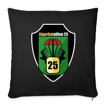 Bundesheer Outfits für JgBtl25 Jägerbataillon 25 - Sofakissenbezug 45 x 45 cm - Schwarz - Vorne