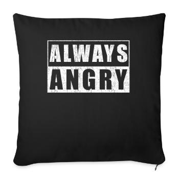 Anger angry getting angry - Sofa pillowcase 17,3'' x 17,3'' (45 x 45 cm) - black - Front