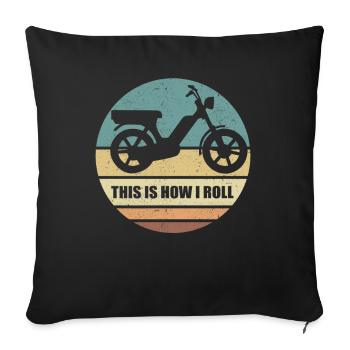 Moped Mofas Moped Rider Moped Mopeds Gift - Sofa pillowcase 17,3'' x 17,3'' (45 x 45 cm) - black - Front