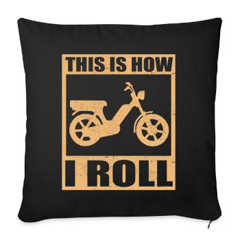 Mofa | Moped Moped Rider MopedS Gift - Sofa pillowcase 17,3'' x 17,3'' (45 x 45 cm) - black - Front