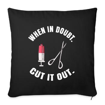 Surgeon Doctor Surgery Medicine Gift Doctor - Sofa pillowcase 17,3'' x 17,3'' (45 x 45 cm) - black - Front