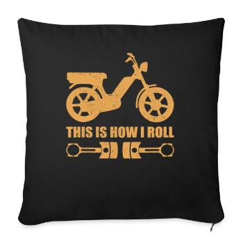 Mofa Mopeds | Moped Rider Moped Mopeds Gift - Sofa pillowcase 17,3'' x 17,3'' (45 x 45 cm) - black - Front