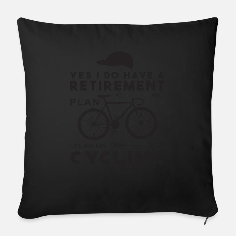 Lustige Radfahrer Sprüche - Sofakissenbezug 45 x 45 cm - Schwarz