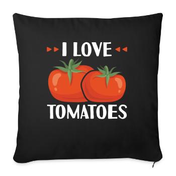 Tomatoes Hobby Gardener Garden Gardener Gift - Sofa pillowcase 17,3'' x 17,3'' (45 x 45 cm) - black - Front