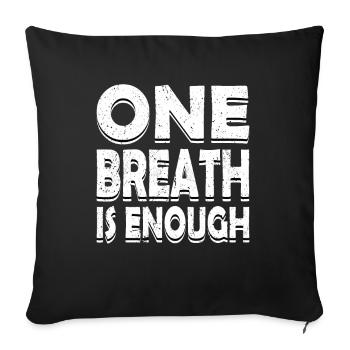 One breath is enough pour Les Plongeurs Freediver & Apnée - Housse de coussin décorative 45 x 45 cm - noir - Devant
