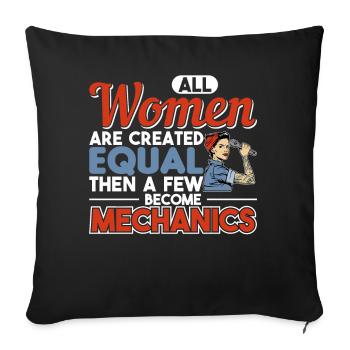Mécanicien mécanicien - Housse de coussin décorative 45 x 45 cm - noir - Devant