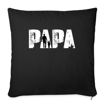 Fête des pères - Housse de coussin décorative 45 x 45 cm - noir - Devant