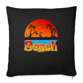 Beach - Sofakissenbezug 45 x 45 cm - Schwarz - Vorne
