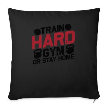 Training Fitness Sport - Sofa pillowcase 17,3'' x 17,3'' (45 x 45 cm) - black - Front