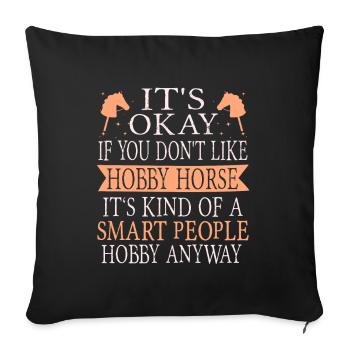 Hobby Horse - Housse de coussin décorative 45 x 45 cm - noir - Devant
