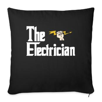 Électriciens - Housse de coussin décorative 45 x 45 cm - noir - Devant