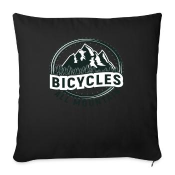 Bicycle Bicycles Biker Retro Bicycle Wheel - Sofa pillowcase 17,3'' x 17,3'' (45 x 45 cm) - black - Front