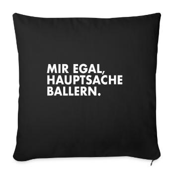 Ballern Drogen Techno Rave Raver Ecstasy MDMA - Sofakissenbezug 45 x 45 cm - Schwarz - Vorne