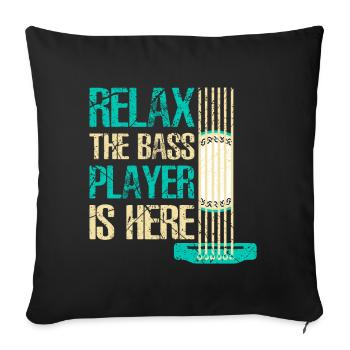 Bass Joueur - Housse de coussin décorative 45 x 45 cm - noir - Devant