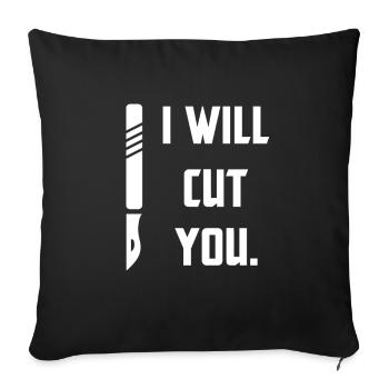 surgeon - Sofa pillowcase 17,3'' x 17,3'' (45 x 45 cm) - black - Front